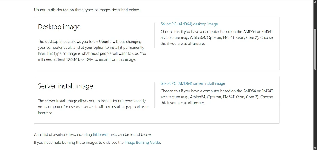 Ubuntu Server Install Image Download Page